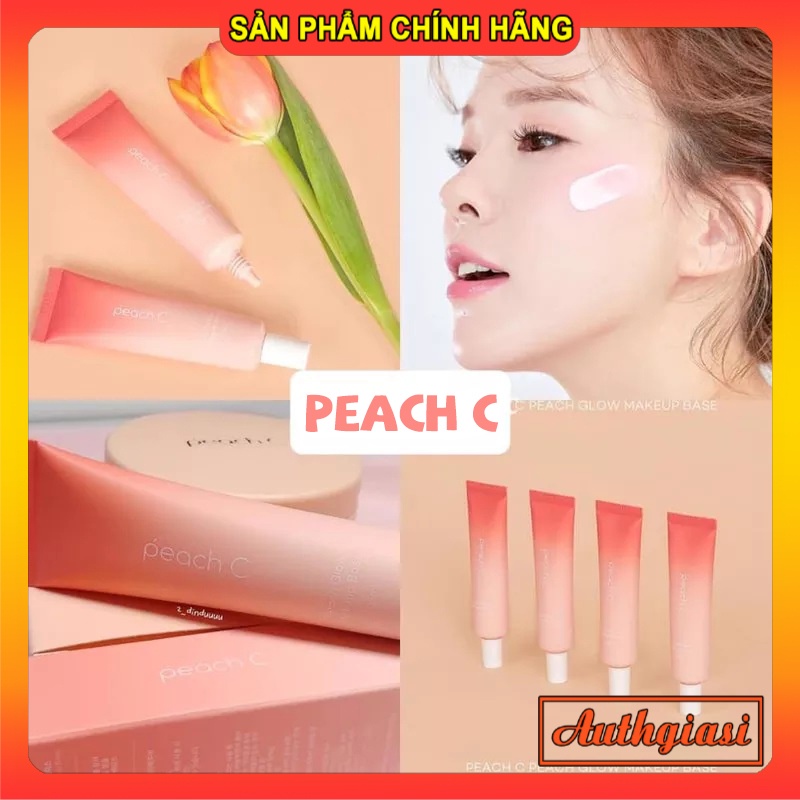 Kem lót PEACH C Peach Glow Makeup Base kiềm dầu, che phủ lỗ chân lông 35ml