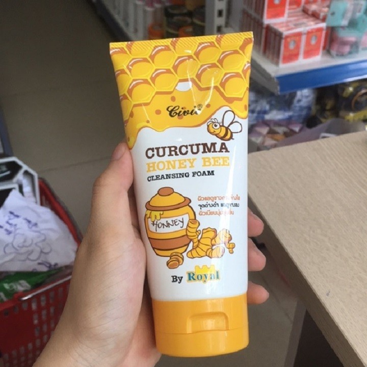 Sữa rửa mặt nghệ mật ong CURCUMA HONEY BEE Thái Lan 180g