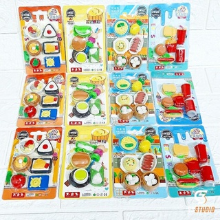 🌹Vỉ tẩy chì hình đồ chơi đồ ăn ,gôm tẩy chì