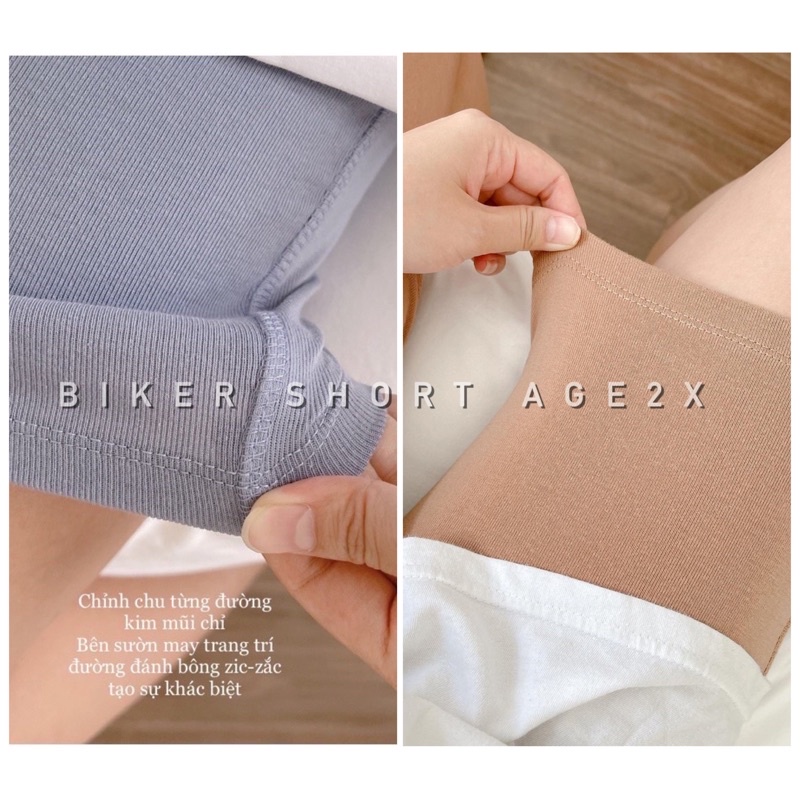 Quần biker short AGE2X chính hãng loại cao cấp có 2 túi thật, vải Borib dầy dặn co giãn tốt, khô nhanh, không bị lộ