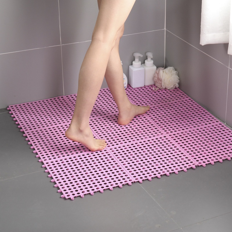 Set 10 Tấm Thảm Nhựa Lót Sàn Chống Trượt Họa Tiết Mosaic Cho Phòng Tắm / Nhà Bếp