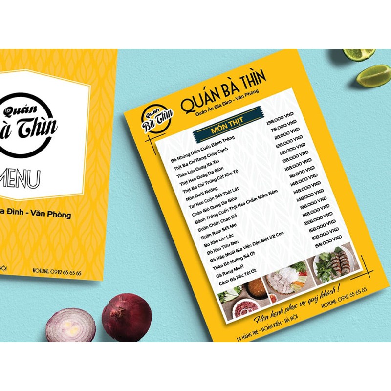 Menu Quán Cafe Trà Sữa Nhà Hàng- Menu Bồi Fomex Cực Bền