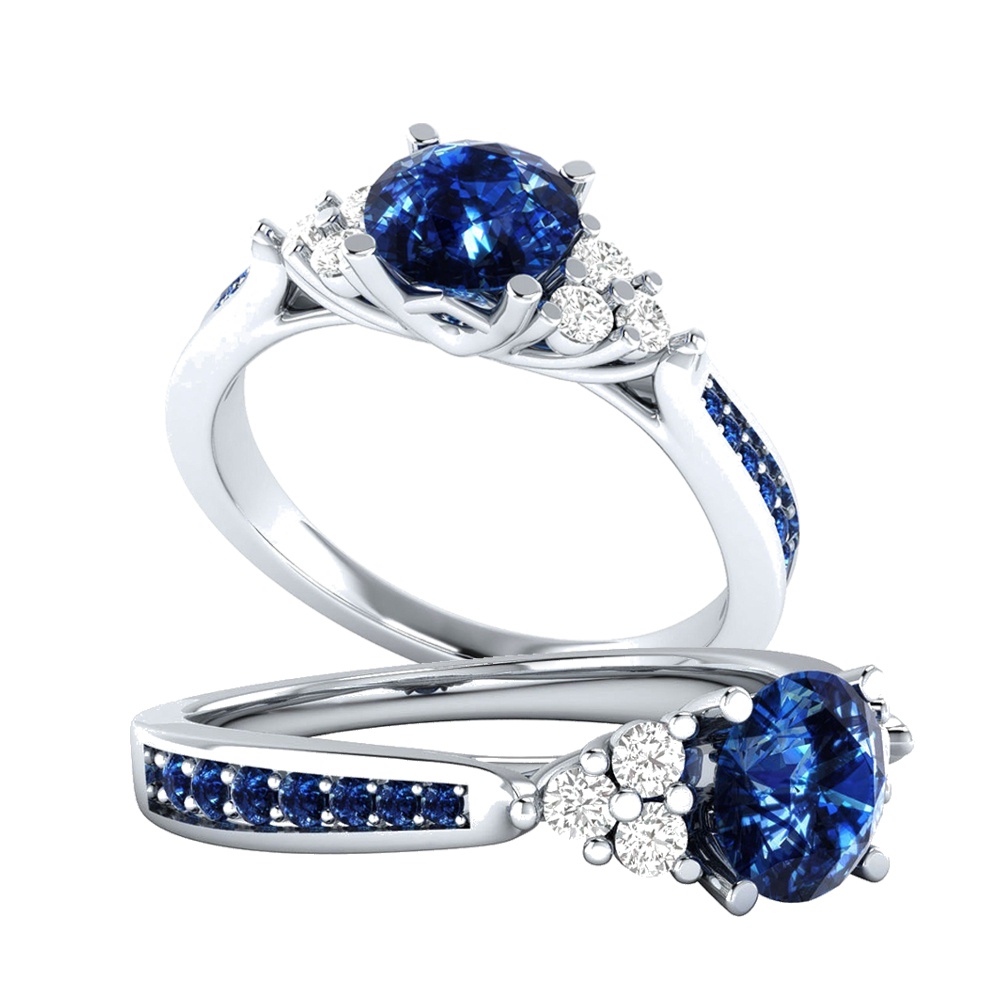 Nhẫn Đính Hôn Đính Đá Zircon Thời Trang Cho Nữ