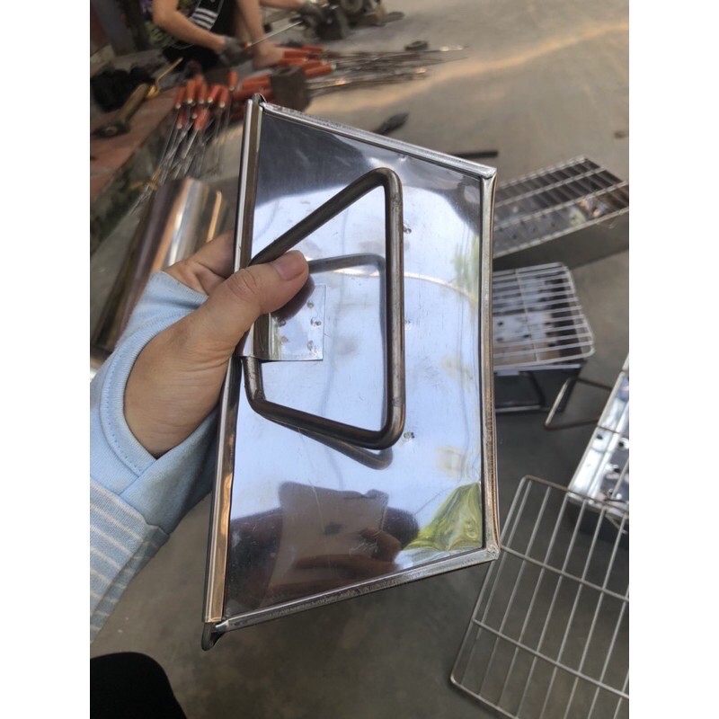 Bếp nướng than hoa inox, bếp nướng BBQ ngoài trời (bán vỉ rời)