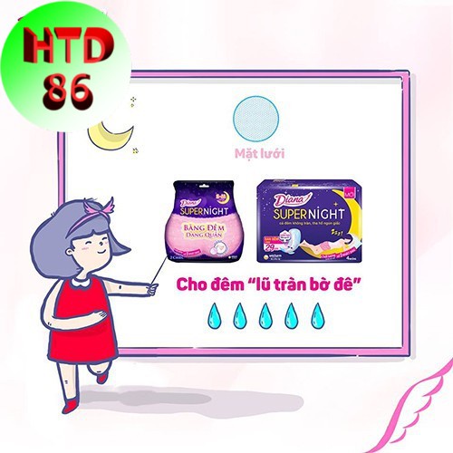 Lốc 6 gói băng vệ sinh Diana SenSi Cool Fresh siêu mỏng cánh gói 8 miếng