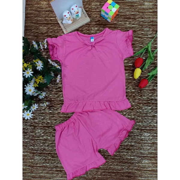 Bộ quần áo bé gái mùa hè loại cao cấp, ảnh và video tự chụp, chất liệu cotton, bộ đồ trẻ em