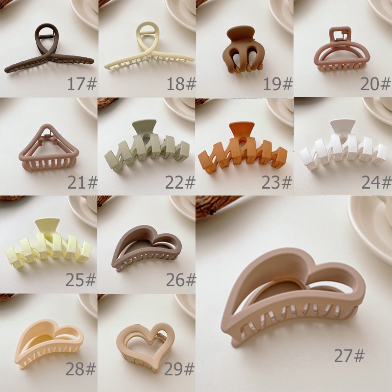 Kẹp tóc hình cá mập màu cà phê phong cách Hàn Quốc