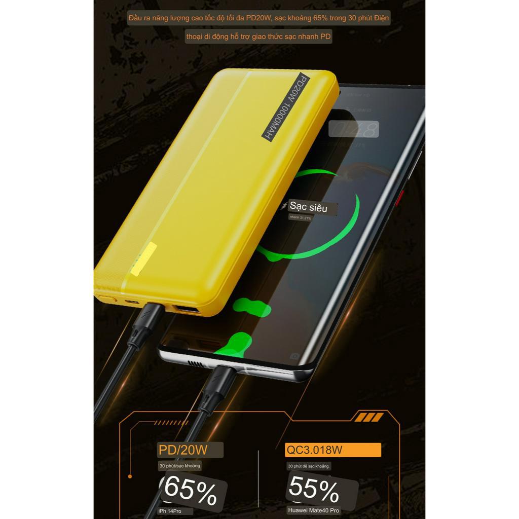🌟CHÍNH HÃNG🌟 Pin Sạc Dự Phòng tích điện sạc nhanh 20W 20000mah 10000mah WK WP 04 WP 03 wekome điện thoại IP