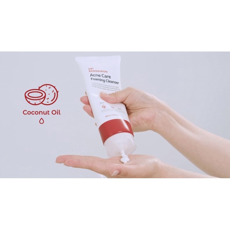 Sửa rửa mặt chăm sóc da mụn, làm dịu da Dr.BanggiWon Acne Care Foaming Cleanser 200ml