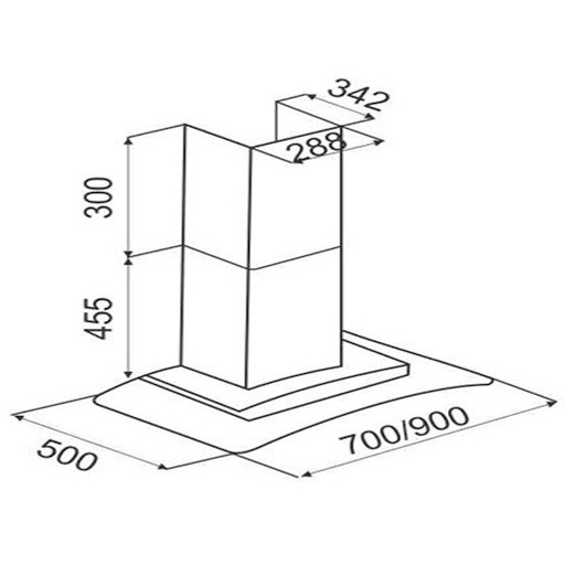 Máy hút mùi kính cong Canzy CZ 0470 (Cảm ứng siêu nhạy, Máy khỏe, Hút êm, Có điều khiển xa)