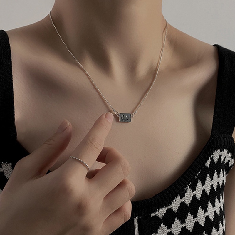 Vòng cổ chuỗi hạt 2022 mặt hình mặt cười thời trang phong cách Hàn Quốc cho nữ