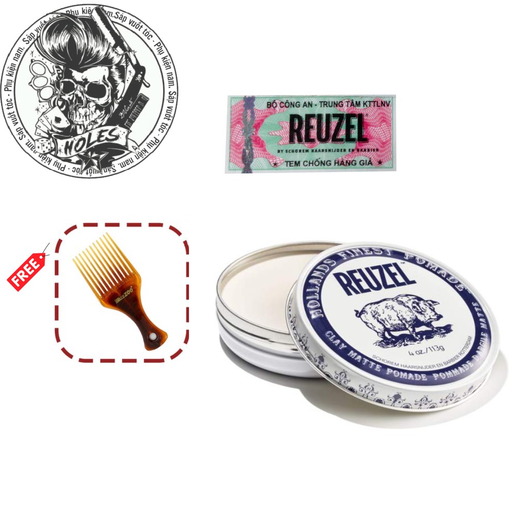 Sáp vuốt tóc REUZEL CLAY MATTE POMADE - 113gr