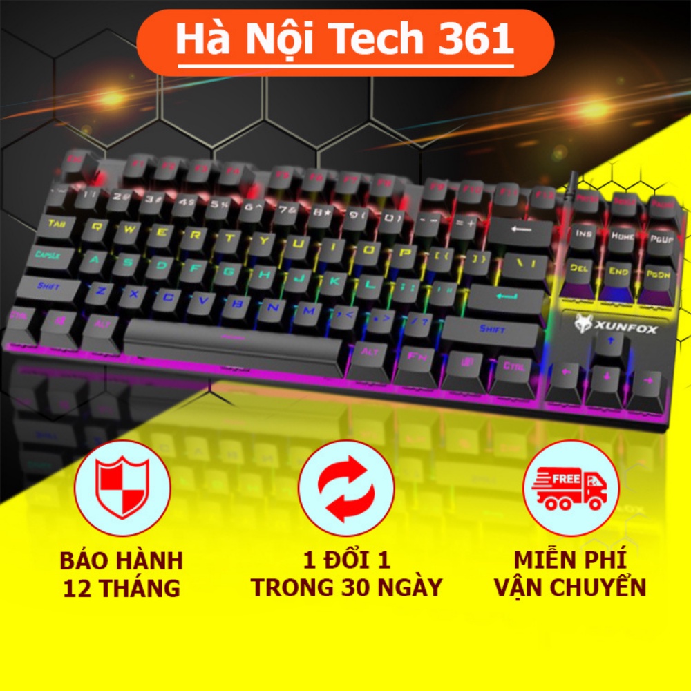 [Mã ELHAMS5 giảm 6% đơn 300K] Bàn Phím Cơ Gaming K80-Blue Switch Full Led 20 Chế Độ