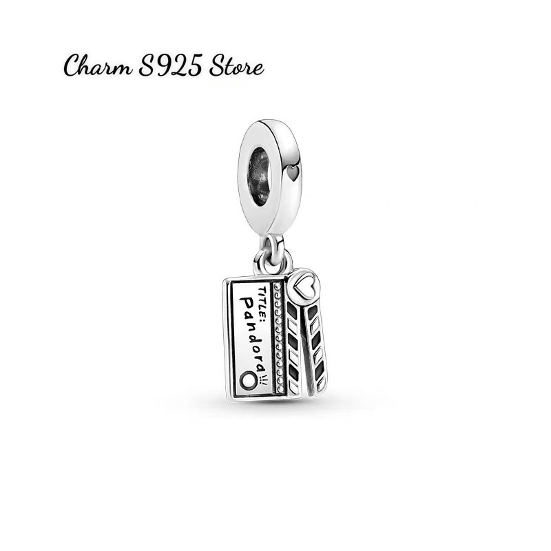 charm pan treo bảng clapper board bạc s925 cap cấp