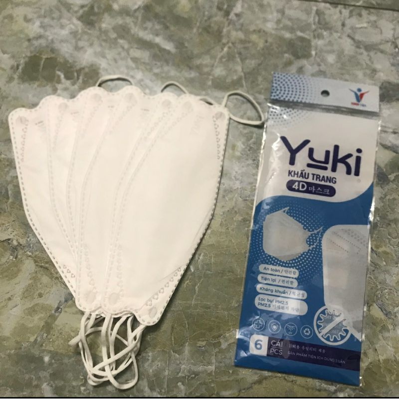 Khẩu trang 3D Yuki 6 cái 17k | BigBuy360 - bigbuy360.vn