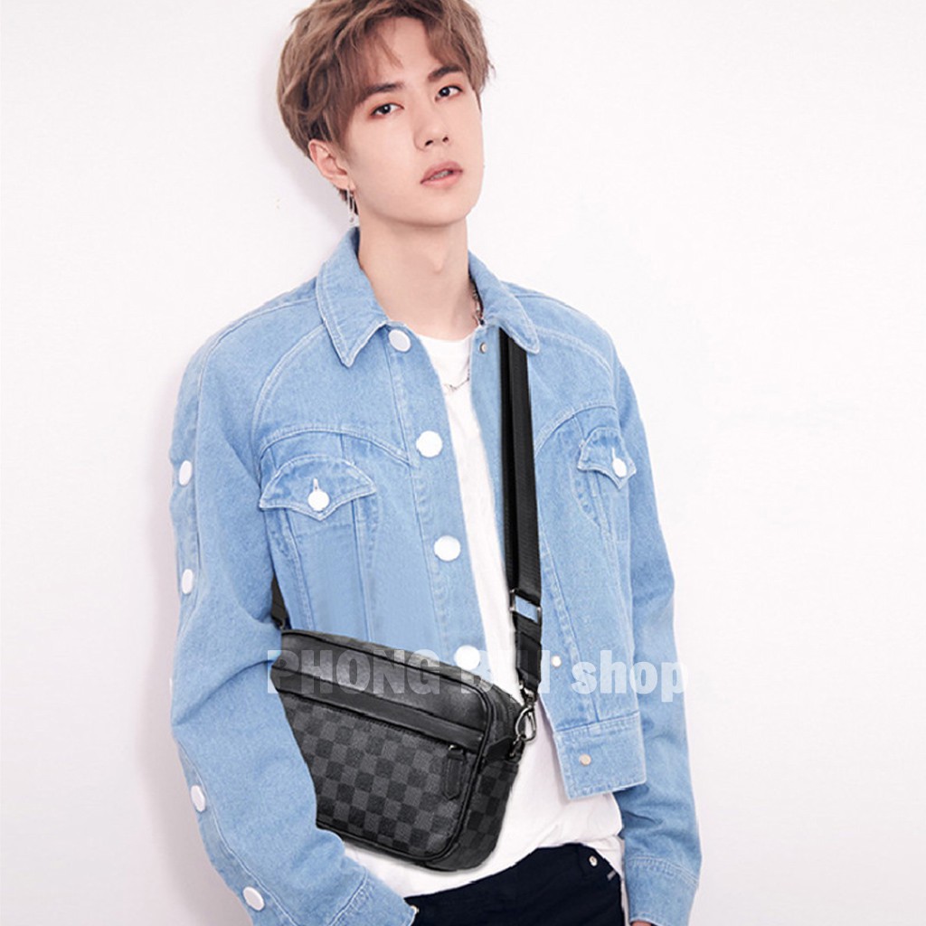 Túi Xách Nam Caro Gần Giống Túi Xách LV Chất Da Cực Đẹp Sang, Túi Đeo Chéo Nam Da Thật | BigBuy360 - bigbuy360.vn