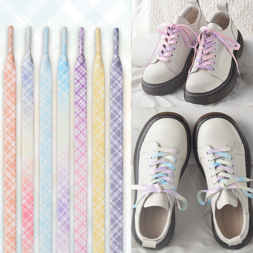 Dây Buộc Giày Họa Tiết Caro Nhiều Màu Sắc Xinh Xắn