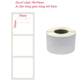 Tem Máy In Cầm Tay GHTK 50x50 mm - Decal Nhiệt 50x50 10 cuộn 127 tem/cuộn