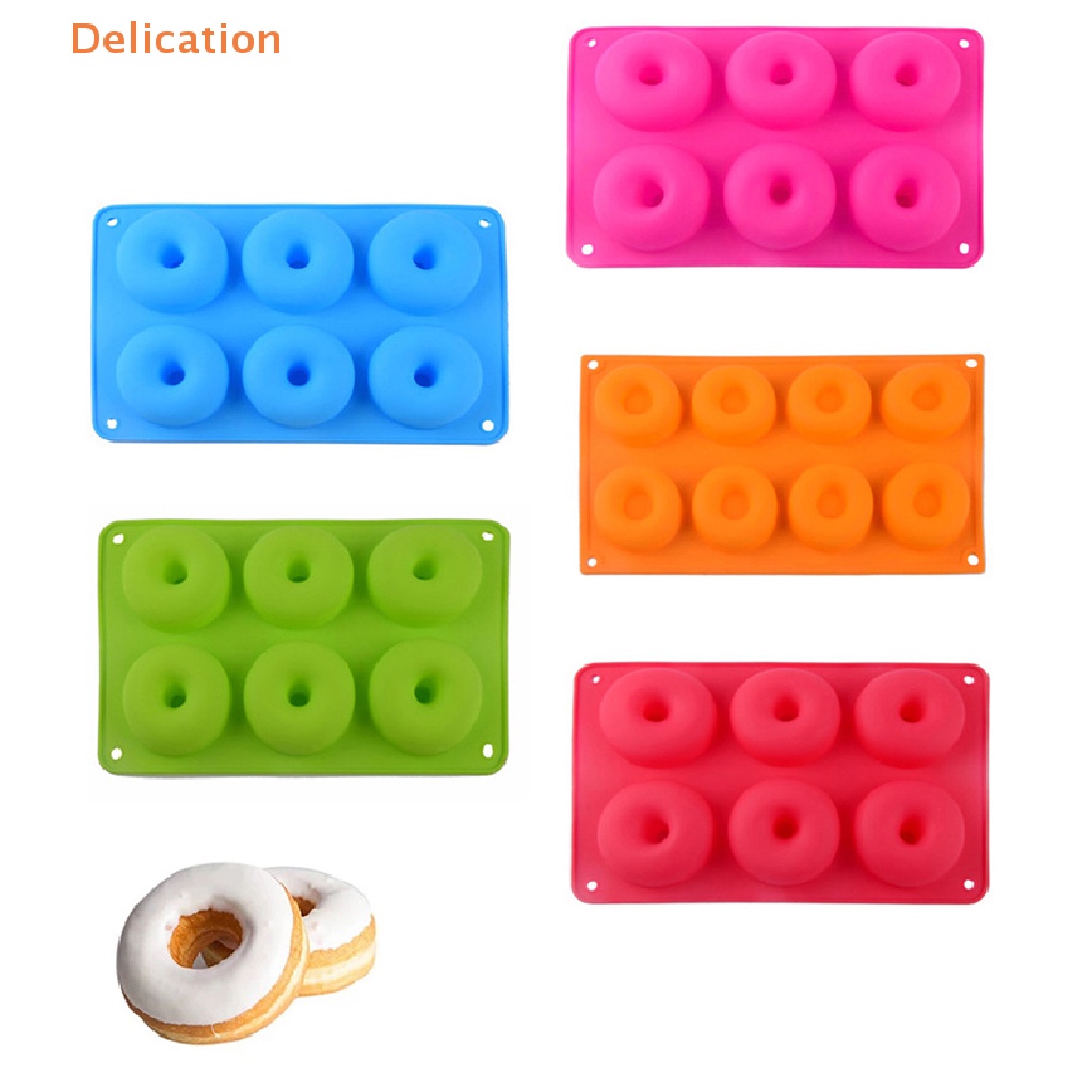 Khuôn Làm Bánh Donut 6 Ngăn Bằng Silicone DIY