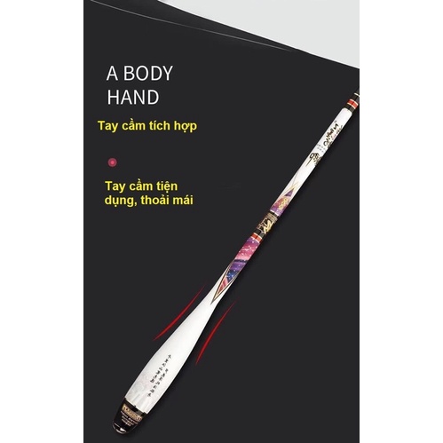 Cần cây tay Địa Chấn 3H chuyên Rô Diếc tặng ngọn phụ