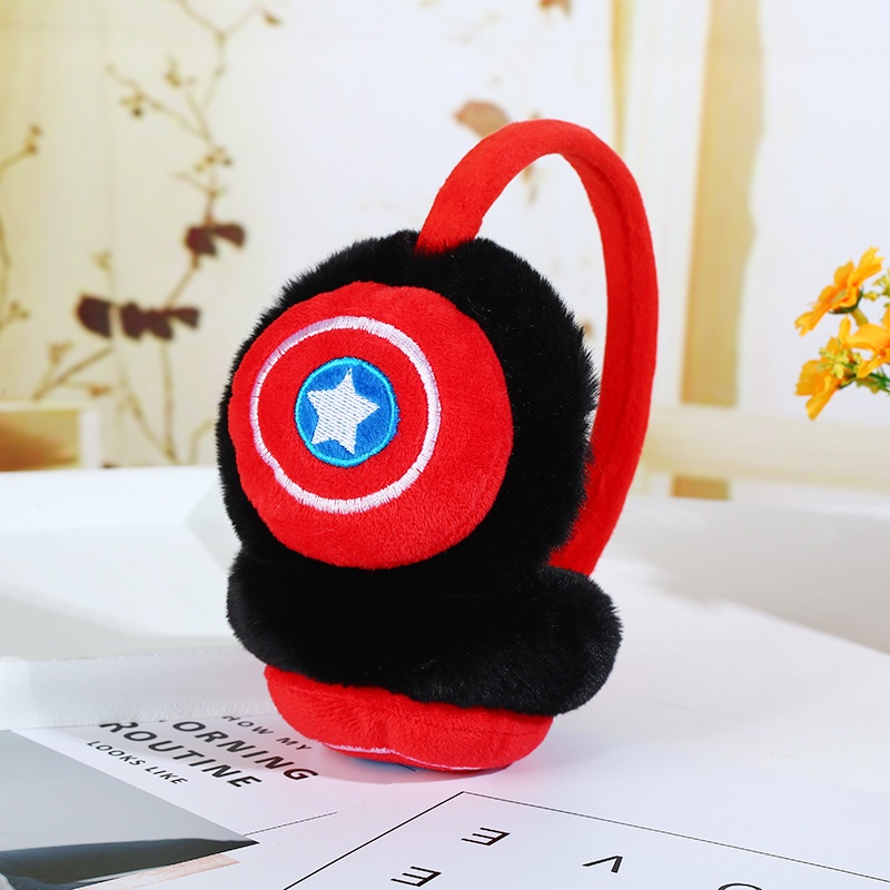 Bông Chụp bịt Tai Giữ Ấm khăn quàng cổ Batman Mềm Mại Hình Siêu Anh Hùng Cho Bé