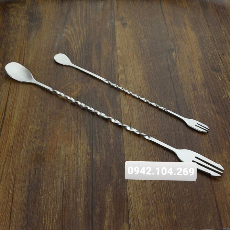 Thìa Bar Pha Chế Inox/ Thìa Khuấy Barspoon 26cm-32cm