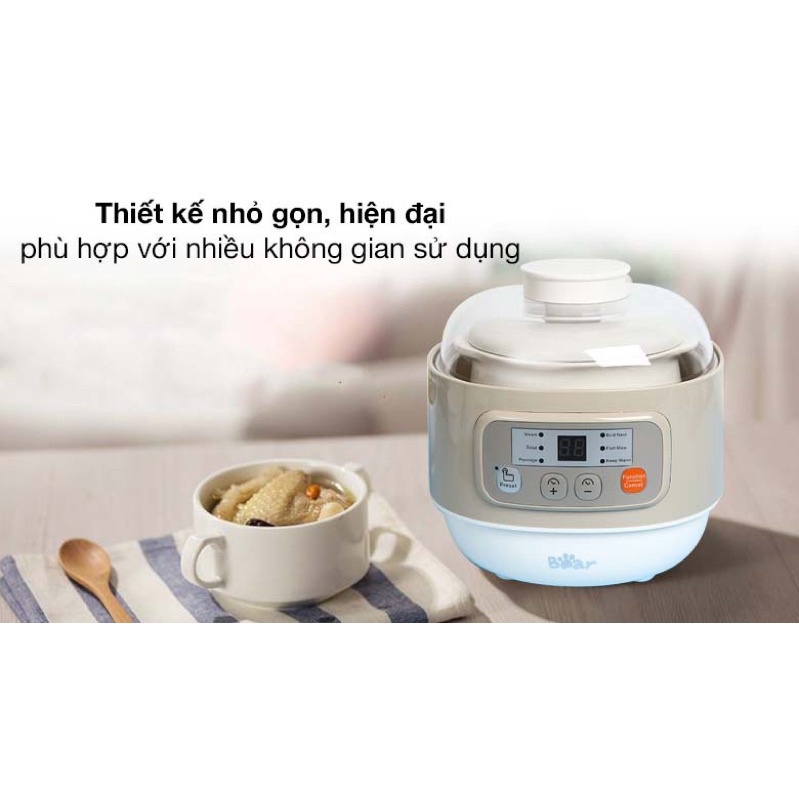 Nồi nấu chậm Bear 0.8 lít DDZ-A08D1