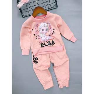 Bộ elsa hồng cho bé gái