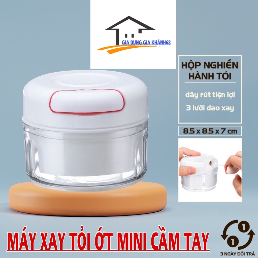 Máy xay tỏi ớt cầm tay mini tiện lợi dễ dàng tháo lắp vệ sinh bằng tay