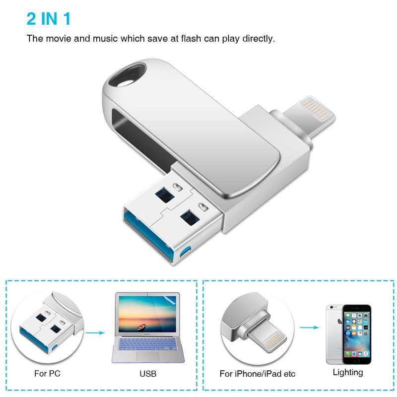 USB 3.0 dung lượng 512GB không thấm nước dành cho ios usb / loại C | WebRaoVat - webraovat.net.vn