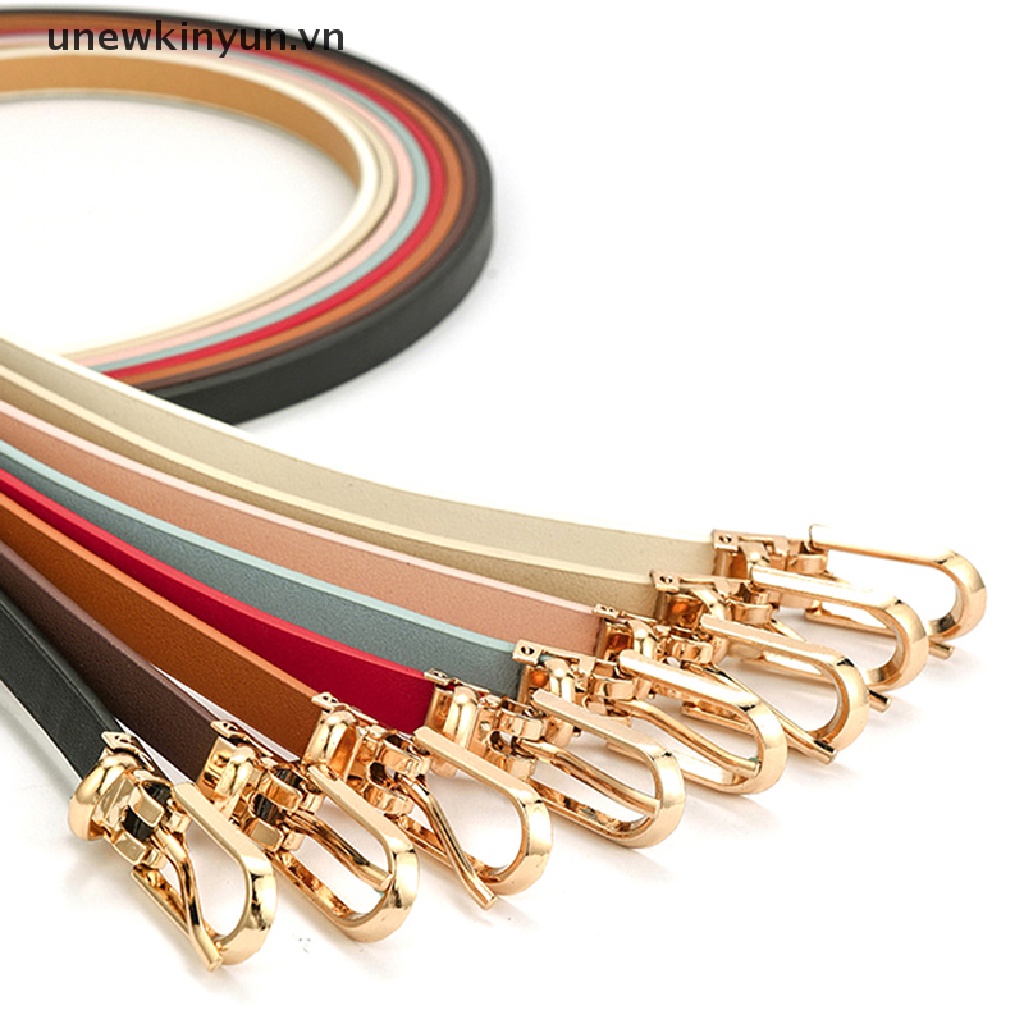 Thắt lưng da bản nhỏ màu kẹo ngọt xinh xắn cho nữ