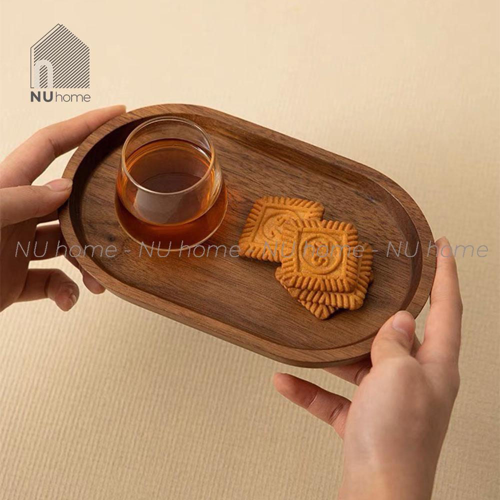nuhome.vn | Khay gỗ Oval, khay gỗ đựng cà phê, trà và bánh được thiết kế bằng chất liệu gỗ theo phong cách Nhật Bản