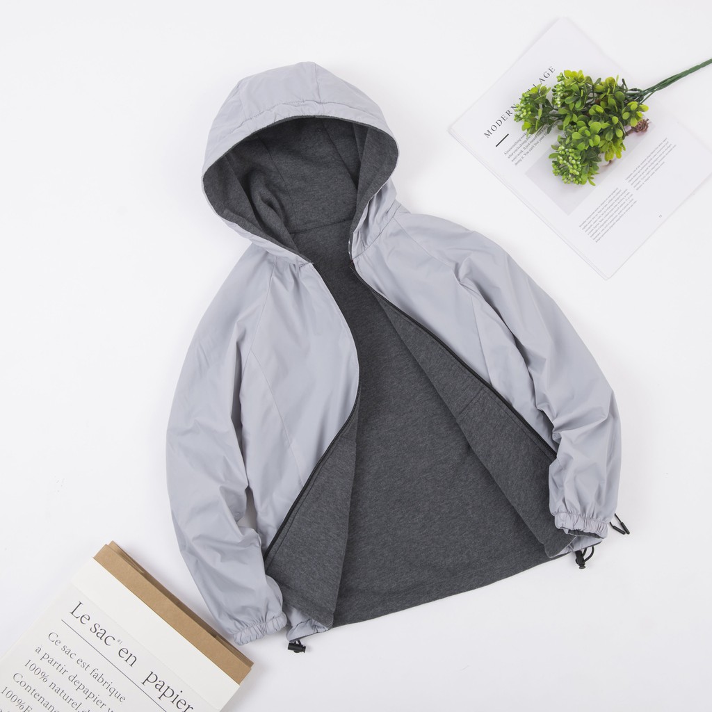 Áo Khoác Gió Trẻ Em Phối Nỉ Hoodie  Mặc Được 2 Mặt Thời Trang Cao Cấp XƯỞNG HIPP VNXK, GTE2M