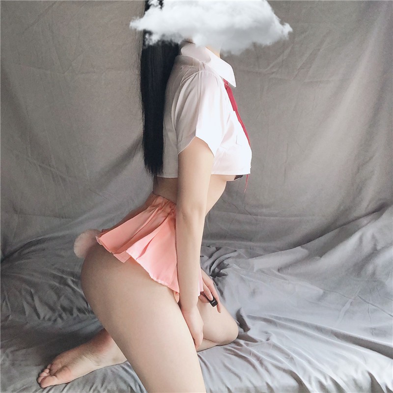 Đồ ngủ cosplay nữ sinh áo trắng chân váy xếp ly gợi cảm | BigBuy360 - bigbuy360.vn