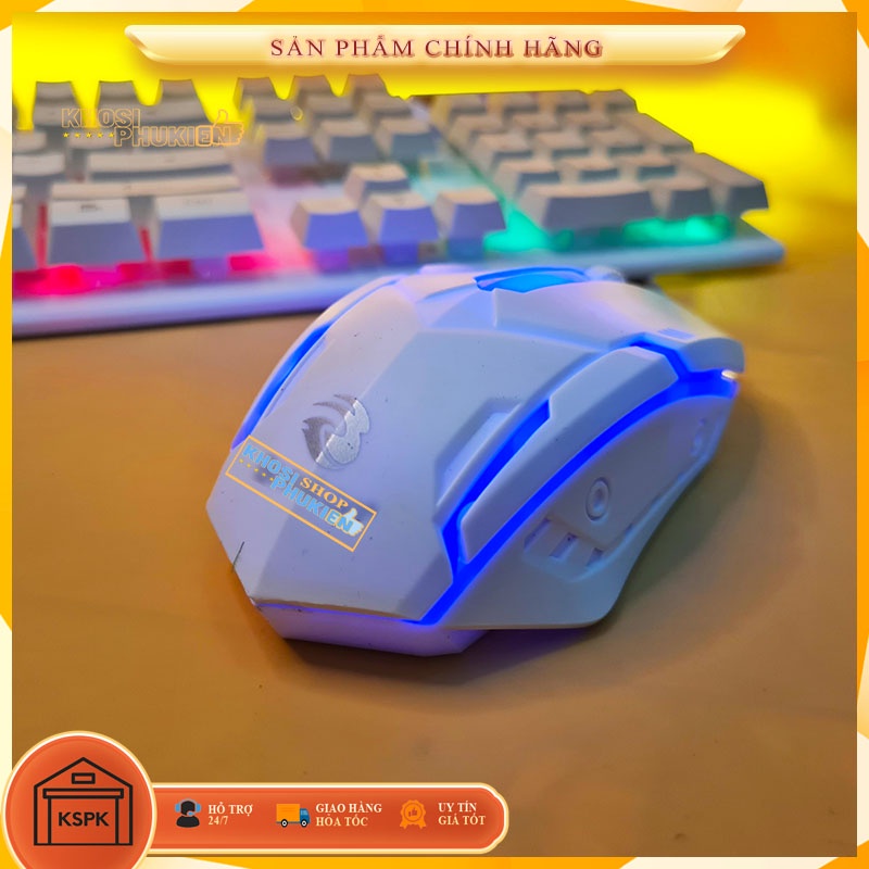 [ Tặng lót ] Combo bàn phím và chuột giả cơ Boston 8310 Đèn LED đa màu