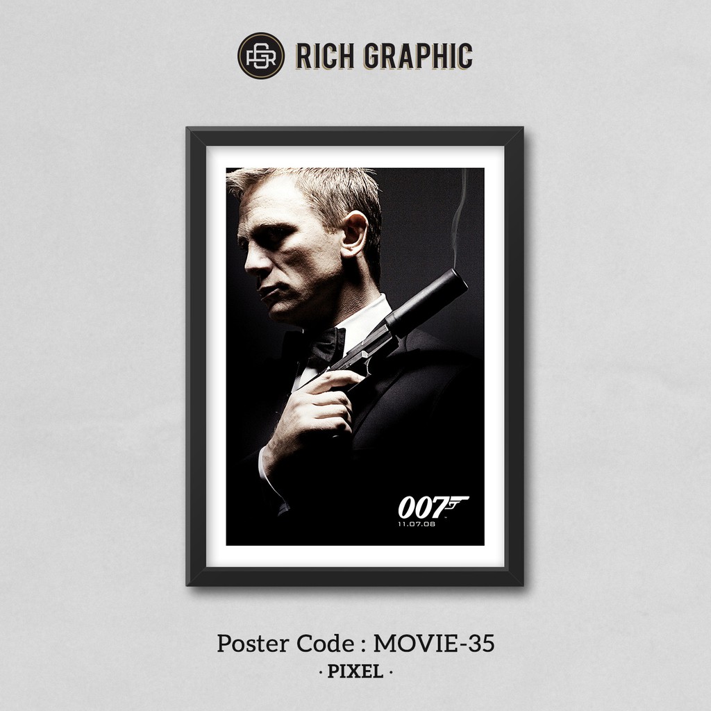 Khung Poster Treo Tường James Bond 007 Khổ A3 A4 A5 (Movie-35)