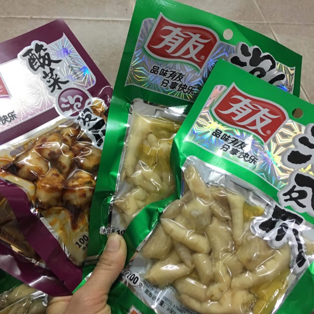 Combo 10 gói chân gà yuyu 100g muối ớt xanh