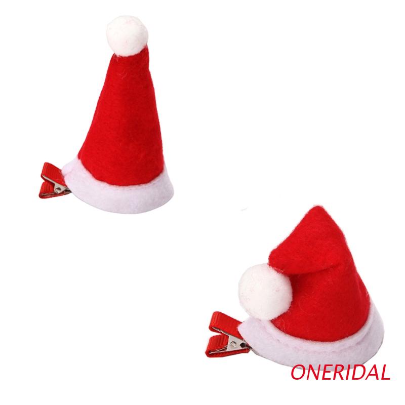 Kẹp tóc hình mũ ông già Noel dễ thương