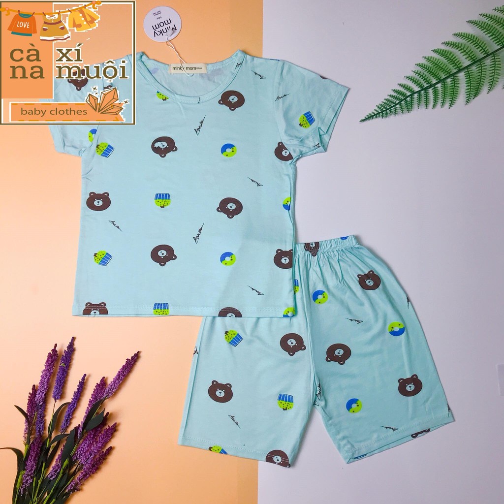 Bộ Minky Mom SIZE ĐẠI FREESHIP[XEM TRƯỚC KHI THANH TOÁN]Hàng Chuẩn Cao Cấp Ngắn Tay Họa Tiết Dể Thương Cho Bé