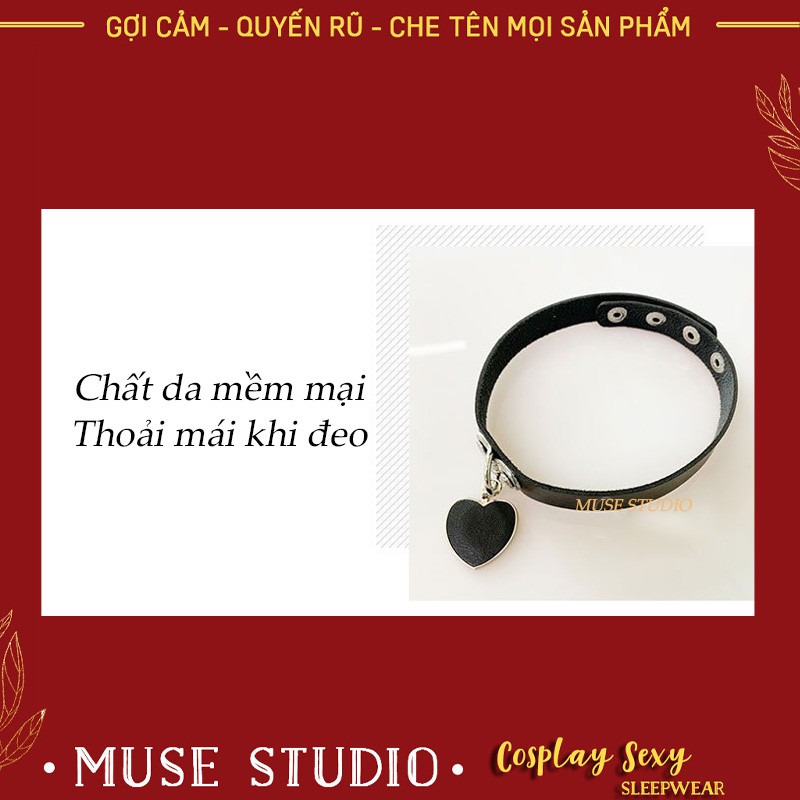 Phụ Kiện Sexy ⚡𝑭𝑹𝑬𝑬𝑺𝑯𝑰𝑷⚡ Vòng Cổ Da Kết Hợp Kim Loại Siêu Đẹp