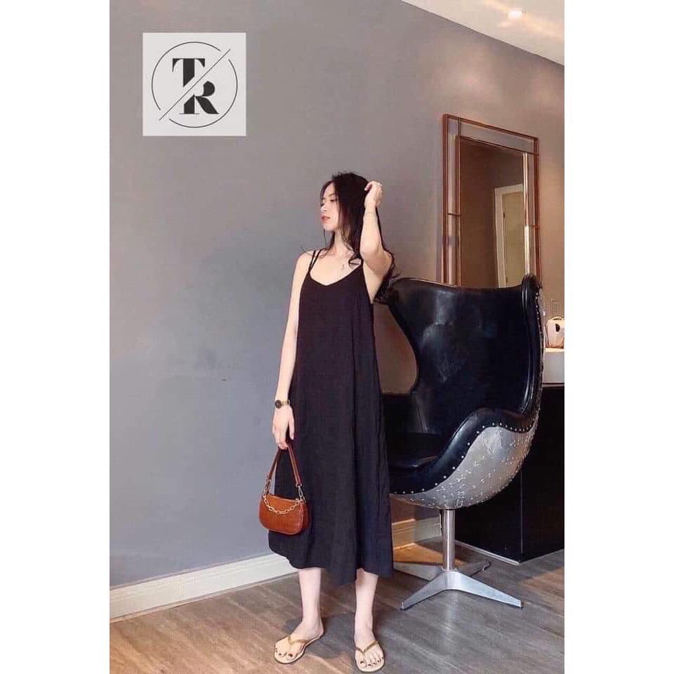 Váy đũi 2 dây hottrend, đầm suông, chất đũi, lụa trơn, maxi đũi 2 dây nhiều màu hàng loại 1 A36 | BigBuy360 - bigbuy360.vn