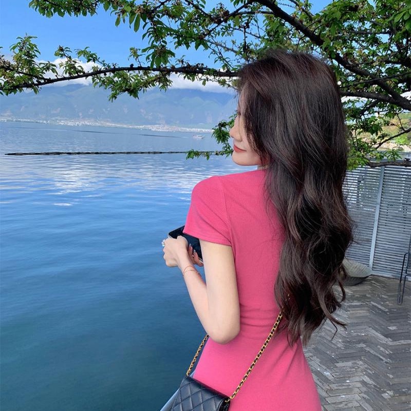 [MURIOKI] Đầm Mini Ôm Dáng Eo Cao Màu Đen Quyến Rũ Thời Trang Mùa Hè Phong Cách Hàn Quốc Cho Nữ