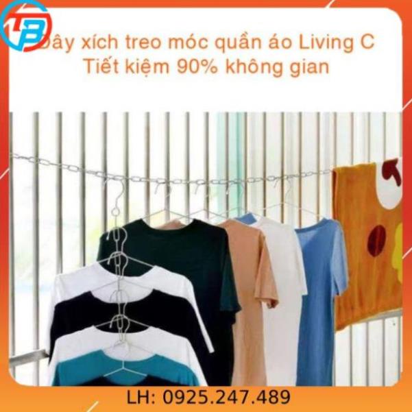 Dây xích inox treo quần áo thông minh tiết kiệm diện tích