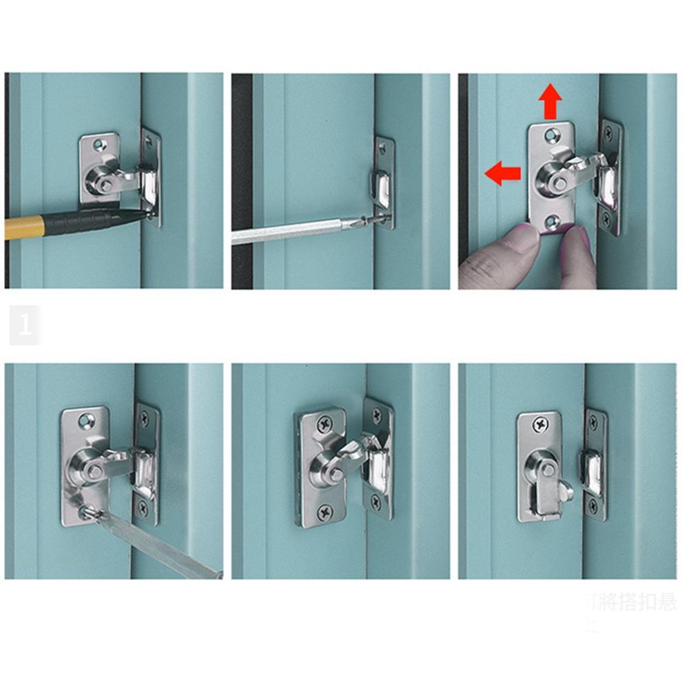 Bộ Khóa Cửa Góc 90 Độ Bằng Thép Không Gỉ