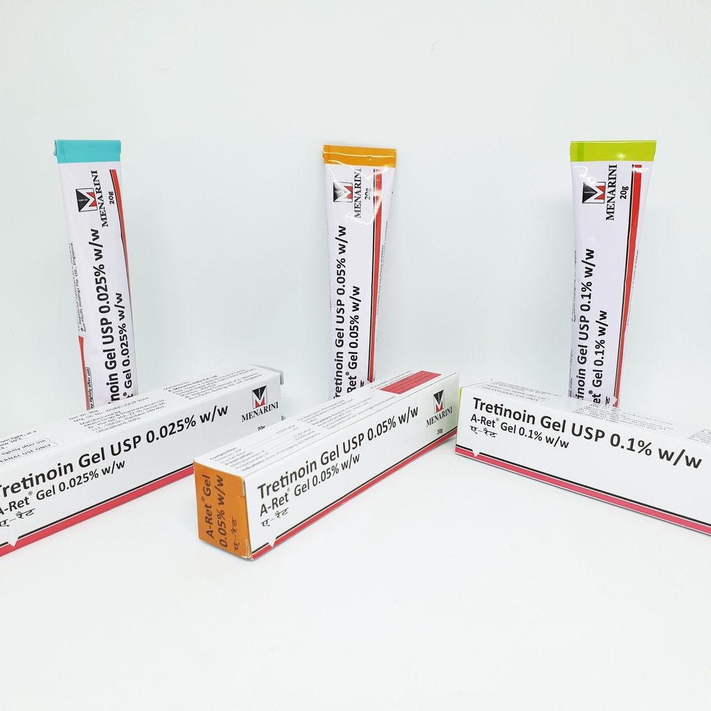 Tretinoin Aret 0.1 / 0.05 / 0.025 - Gel Ngăn Ngừa Lão Hóa, Giảm Mụn 20g - Tre Aret Ấn Độ