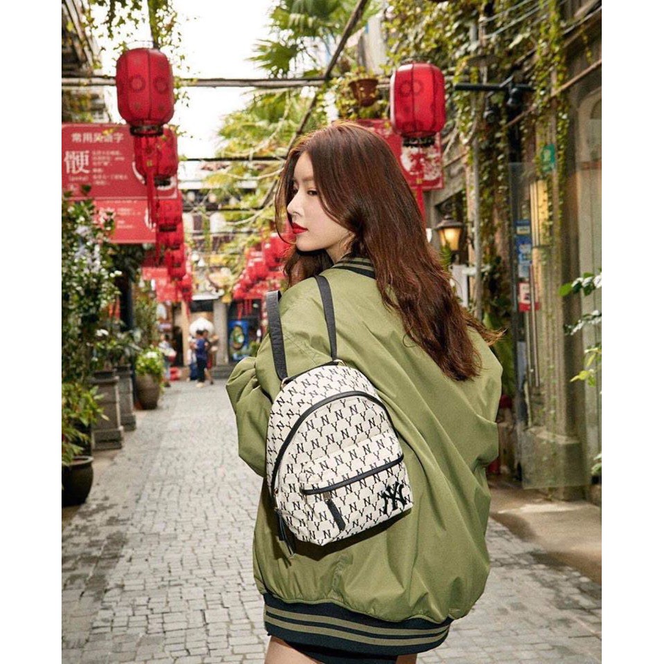 Ba Lô NY Monogram Mini Backpack White/Black B220