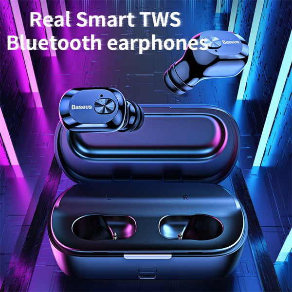 Tai nghe True Wireless Baseus Encock W01 Earphones (TWS, Bluetooth V5.0, Waterproof, Charging Case)