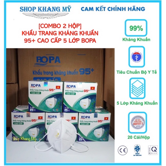 KHẨU TRANG KHÁNG KHUẨN N95 VAN BOPA 5 LỚP - KHÁNG KHUẨN CAO CẤP - 3M HÀNG CAO CẤP CHÍNH HÃNG