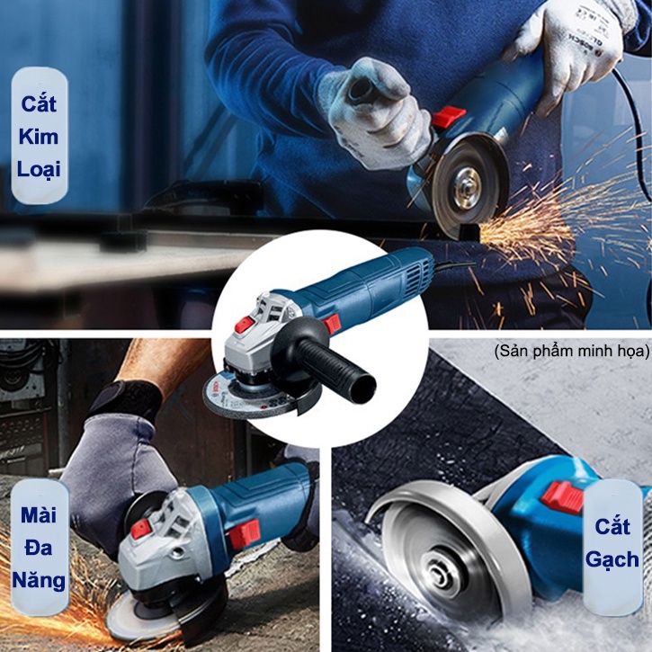 [100% LÕI ĐỒNG] Máy Cắt Cầm Tay Boshun 670W - Máy Mài Góc, Máy Chà Nhám Cầm Tay - Hàng liên doanh