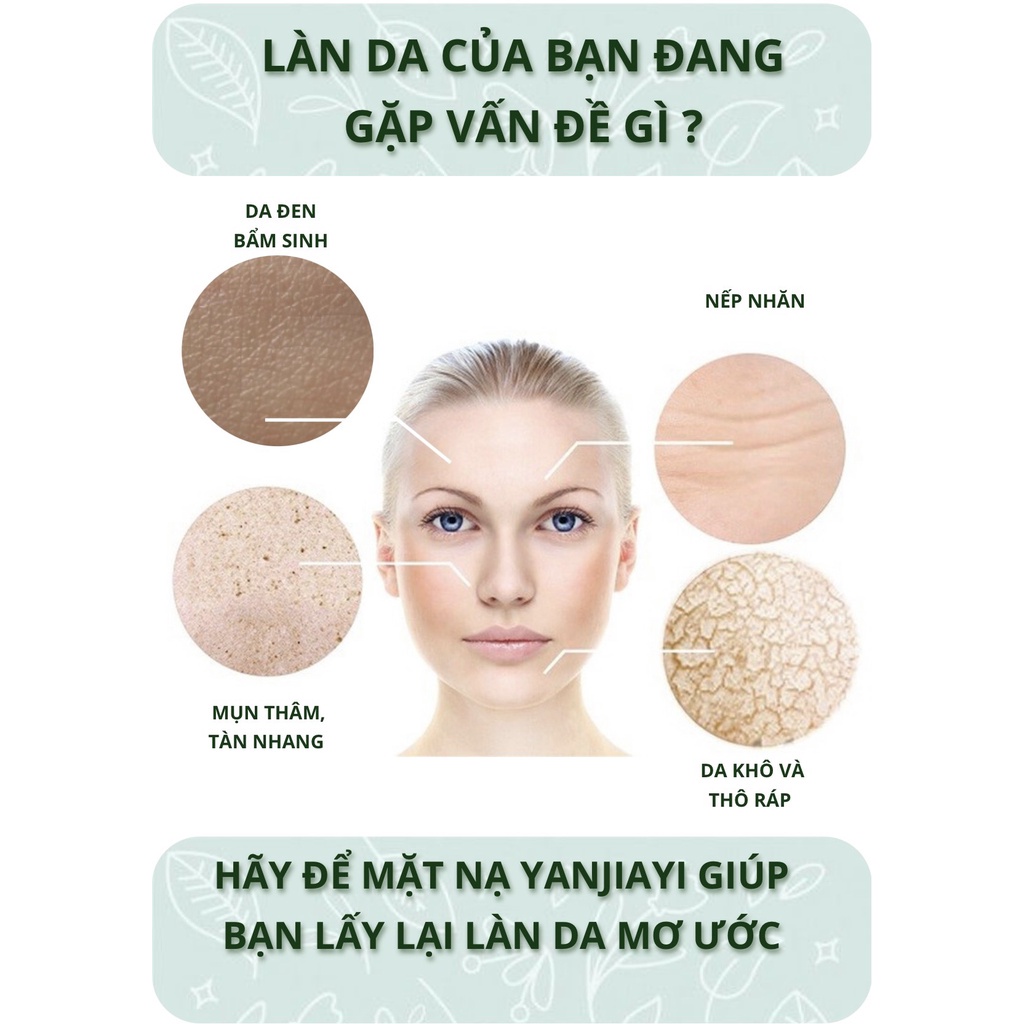 (Có Bán Sỉ) Hộp 20 Gói Mặt nạ ngủ thạch Collagen YANJIAYI giúp nâng cơ mặt bổ sung collagen